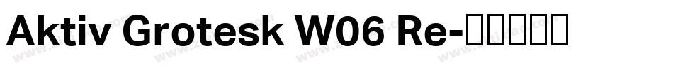 Aktiv Grotesk W06 Re字体转换